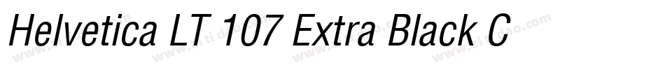 Helvetica LT 107 Extra Black Condensed Oblique字体转换